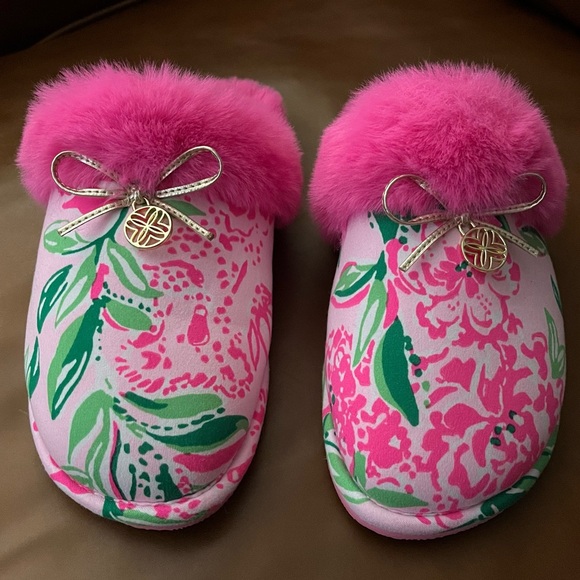 Lilly Pulitzer Harte Bow Slippers | EUC | Size 5/6 | (TC) - Picture 2 of 8